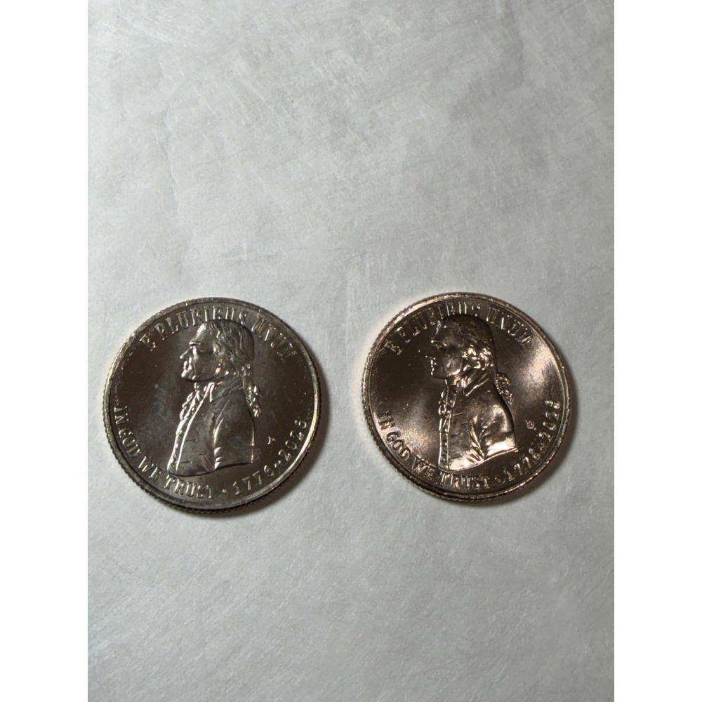2026 Quarter 2 Coin Set P & D Mint Declaration of Independence 1776